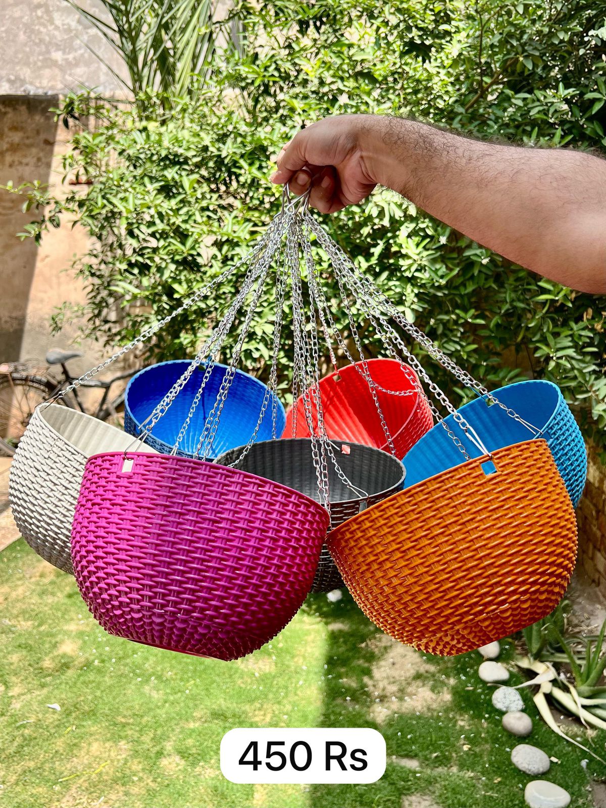 Colorful Hanging Flower Pots