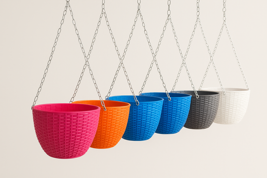 Colorful Hanging Flower Pots